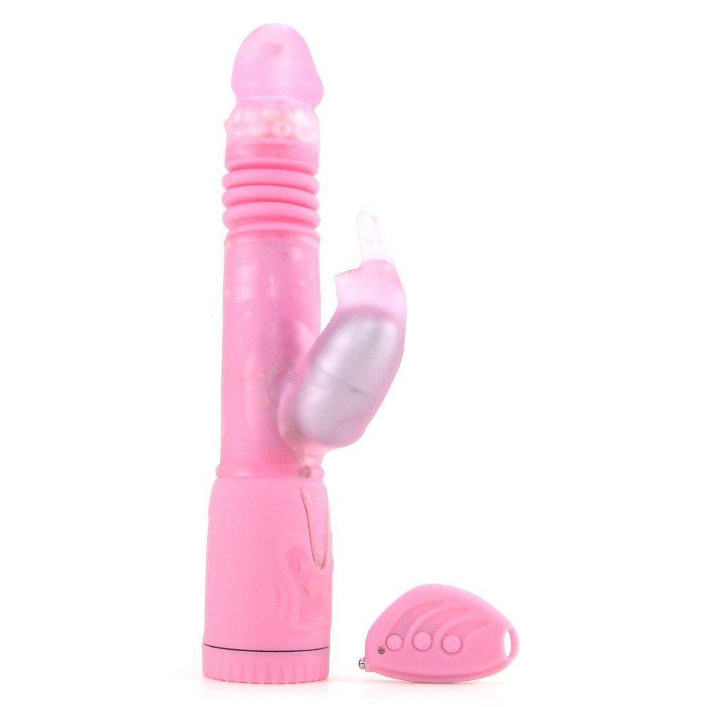 Remote Control Thrusting Rabbit Pearl Vibrator - Vibrators