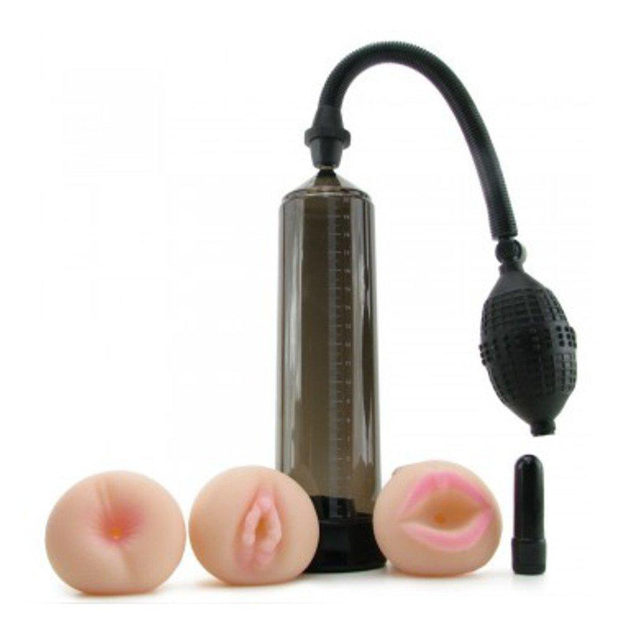 Pump Worx Travel Trio Set With Waterproof Bullet - Male Sex Toys