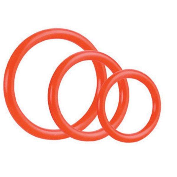 Tri-Rings - Red - Male Sex Toys